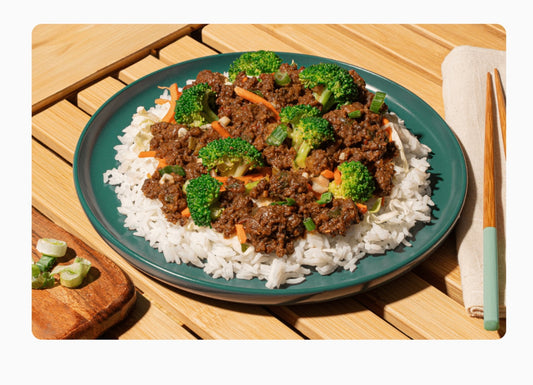Scallion Beef with Jasmine Rice(T)