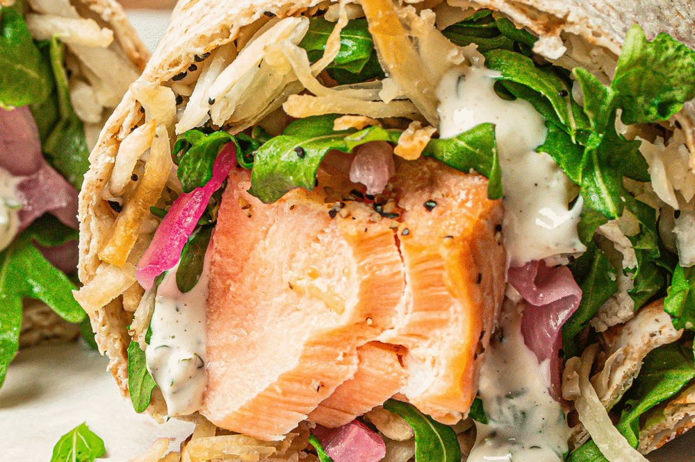 Garlic Herb Salmon Wrap(TH)