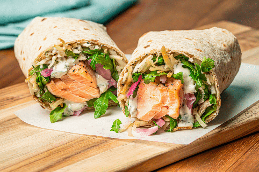 Garlic Herb Salmon Wrap(TH)